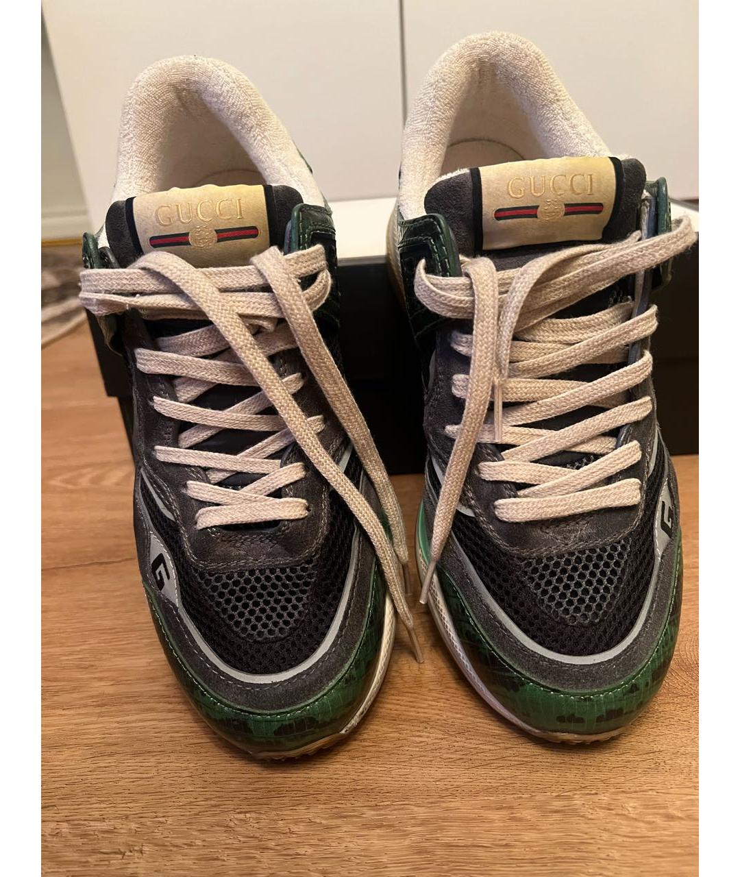 GUCCI Мульти кожаные низкие кроссовки / кеды, фото 2