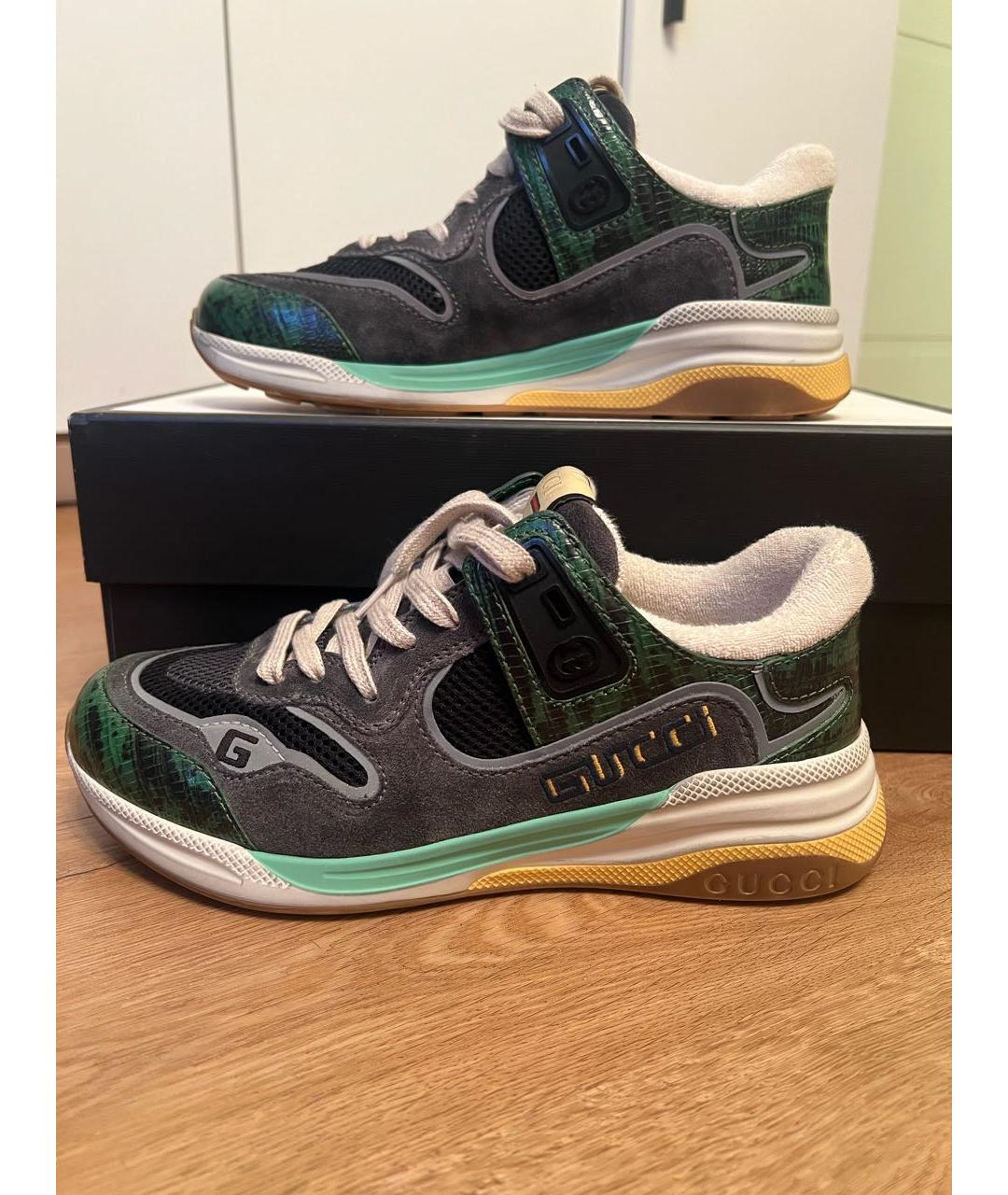 GUCCI Мульти кожаные низкие кроссовки / кеды, фото 8