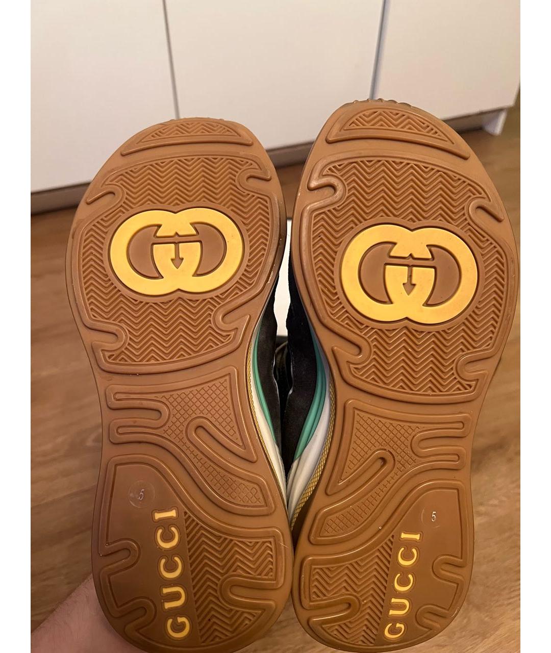 GUCCI Мульти кожаные низкие кроссовки / кеды, фото 5