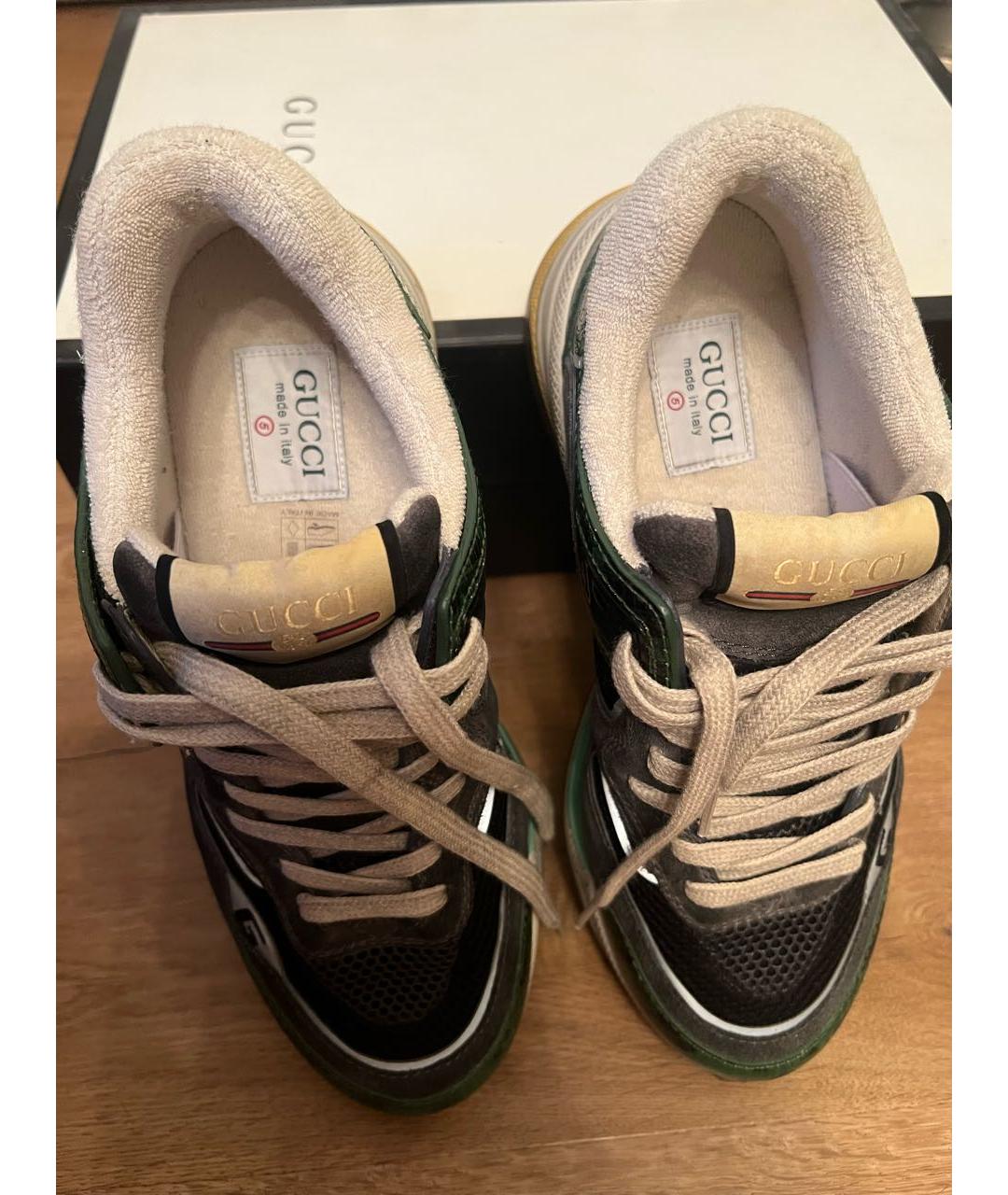 GUCCI Мульти кожаные низкие кроссовки / кеды, фото 7