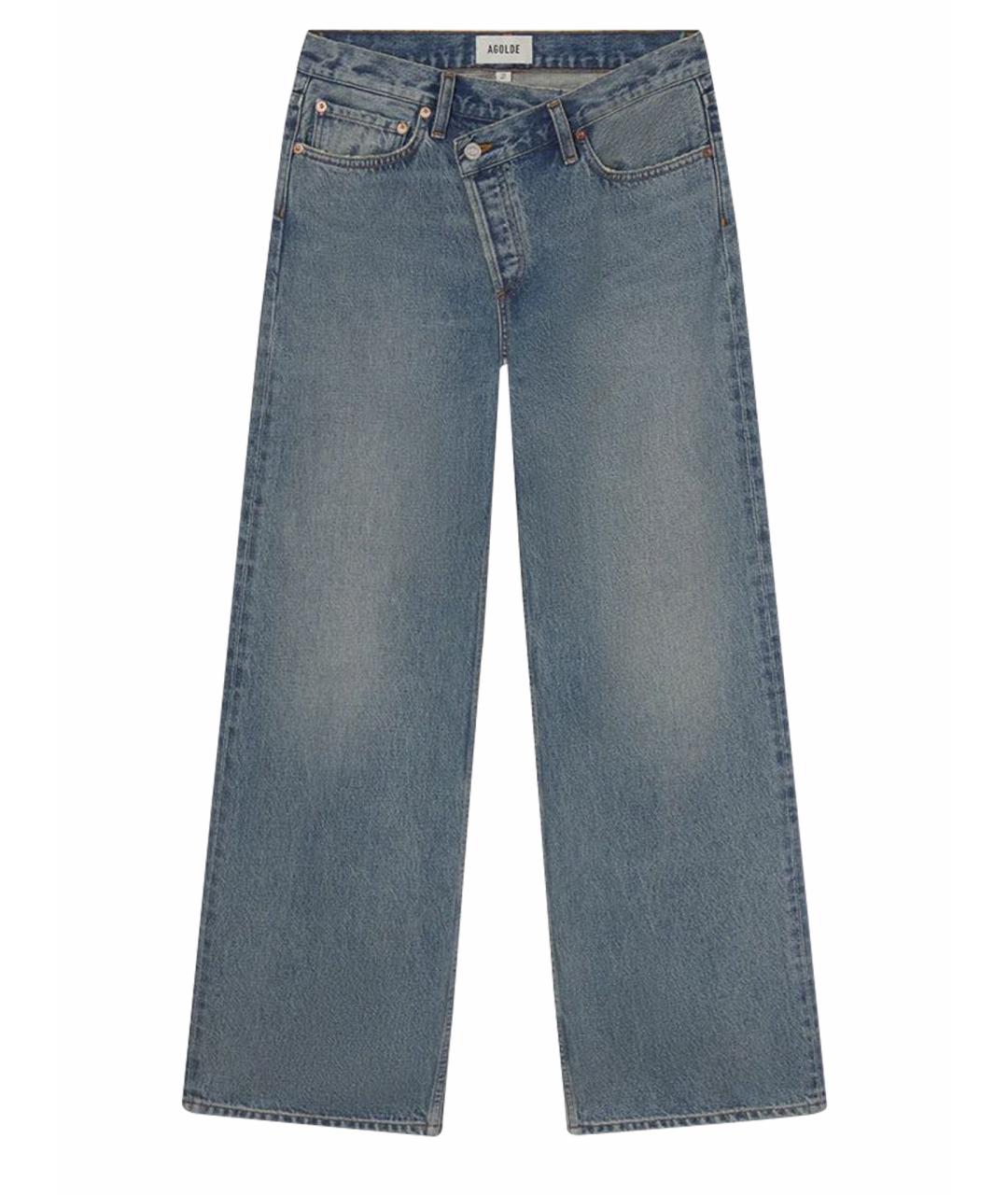 AGOLDE Голубые хлопко-лиоцелловые прямые джинсы, фото 1
