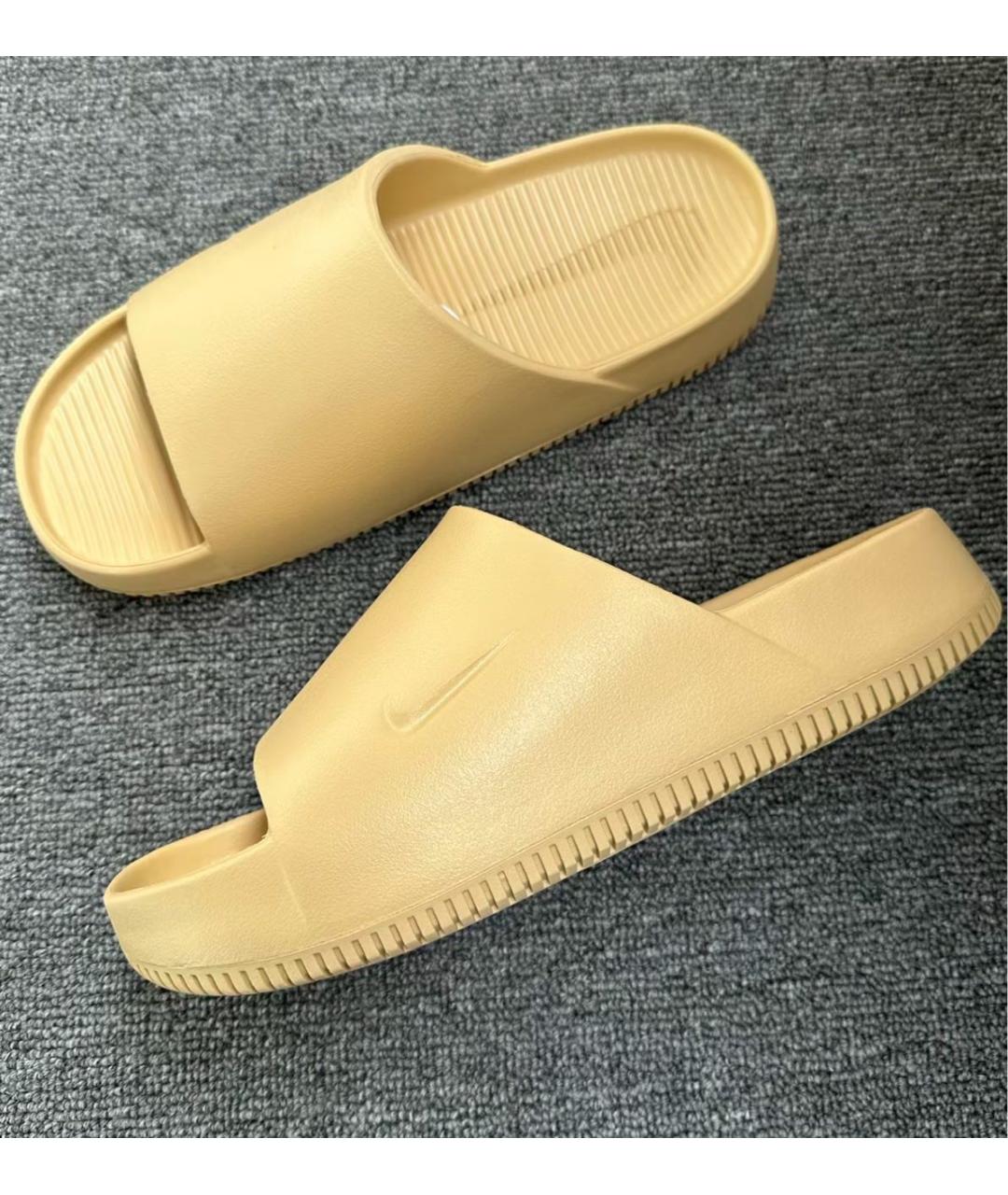 NIKE Золотые резиновые шлепанцы, фото 4