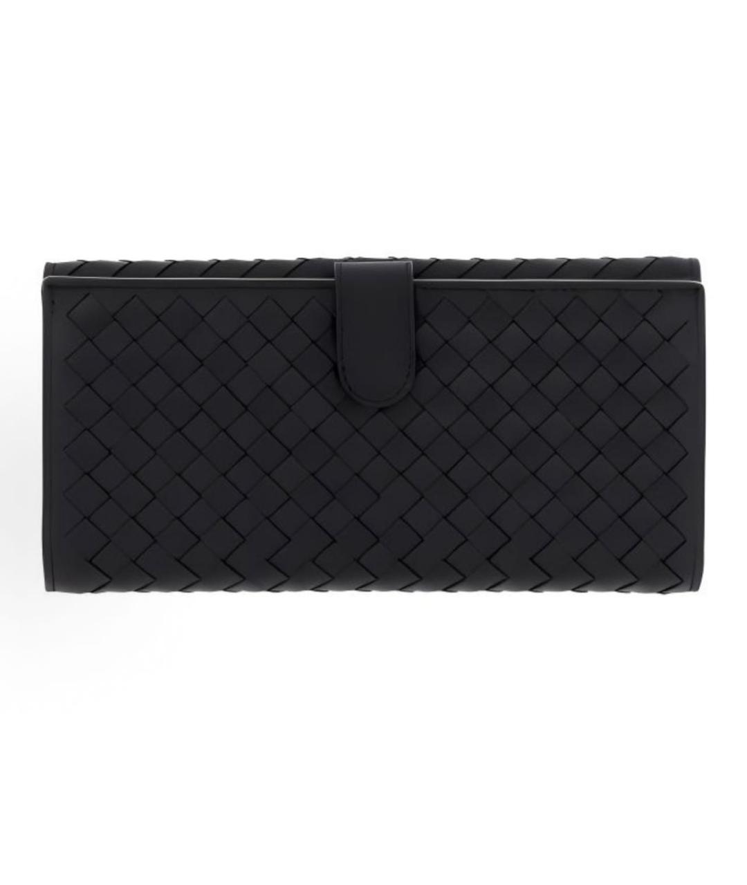 BOTTEGA VENETA Черный кожаный кошелек, фото 9