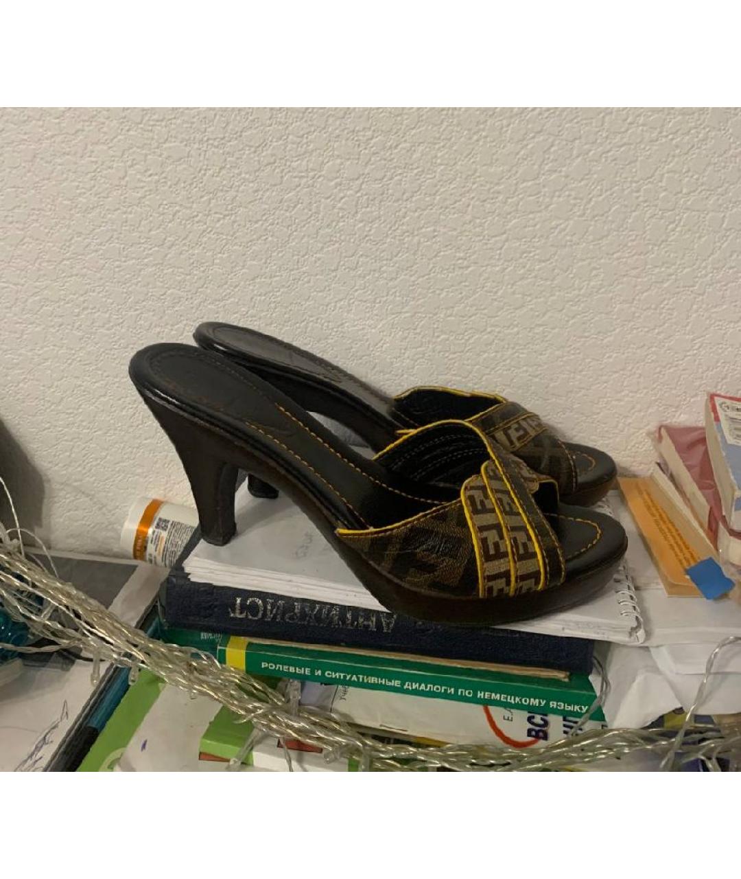 FENDI Коричневые туфли, фото 10