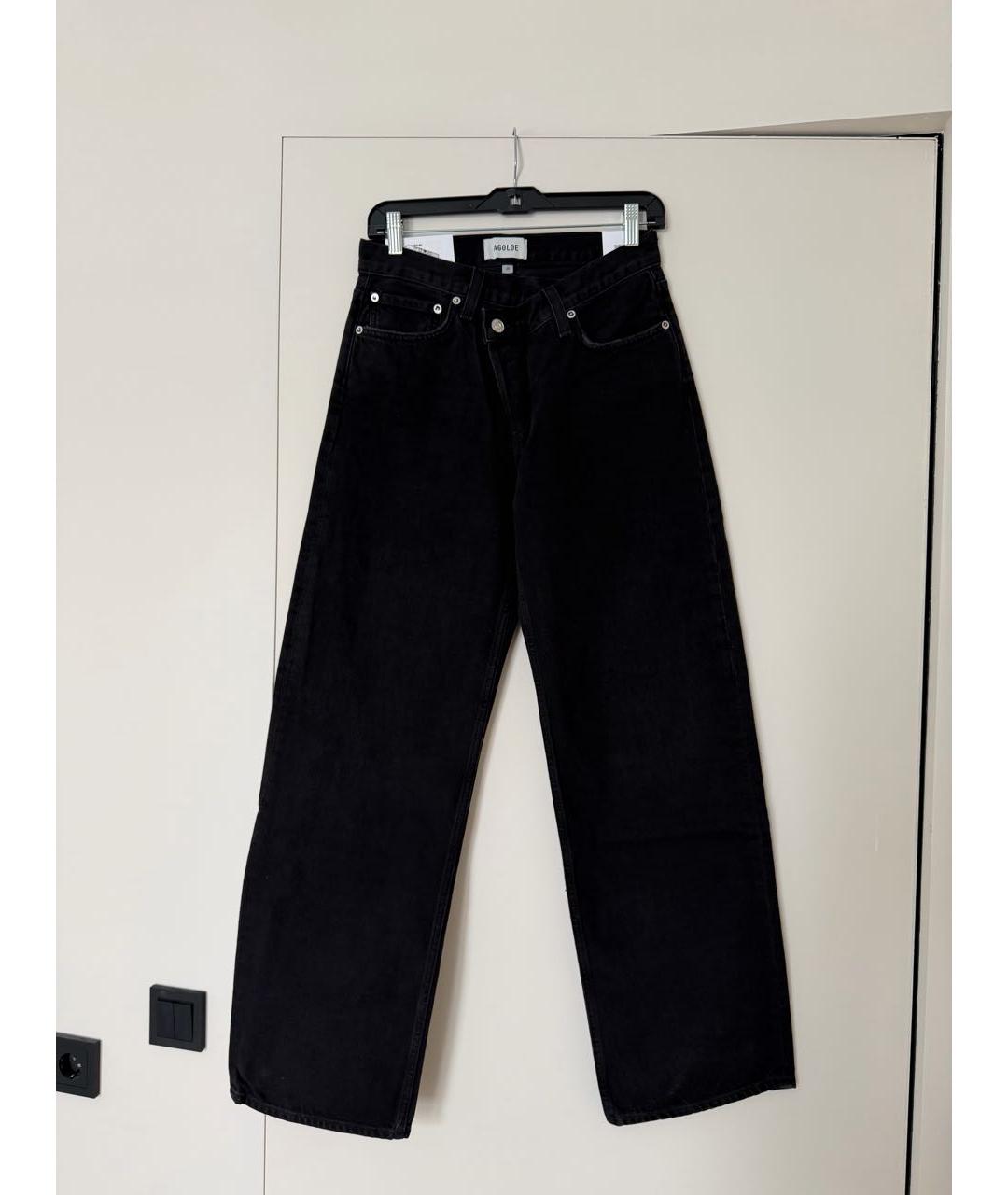 AGOLDE Черные хлопковые прямые джинсы, фото 2