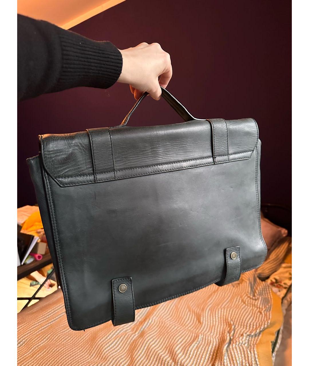 TIMBERLAND Серый кожаный портфель, фото 2