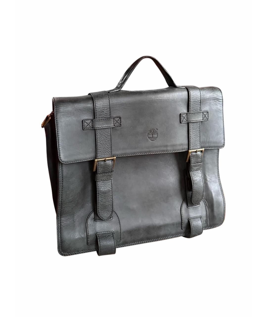 TIMBERLAND Серый кожаный портфель, фото 1