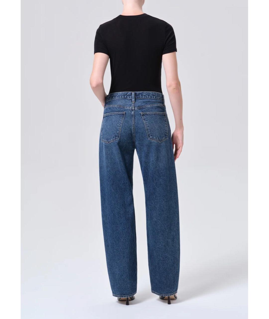 AGOLDE Темно-синие хлопковые прямые джинсы, фото 7