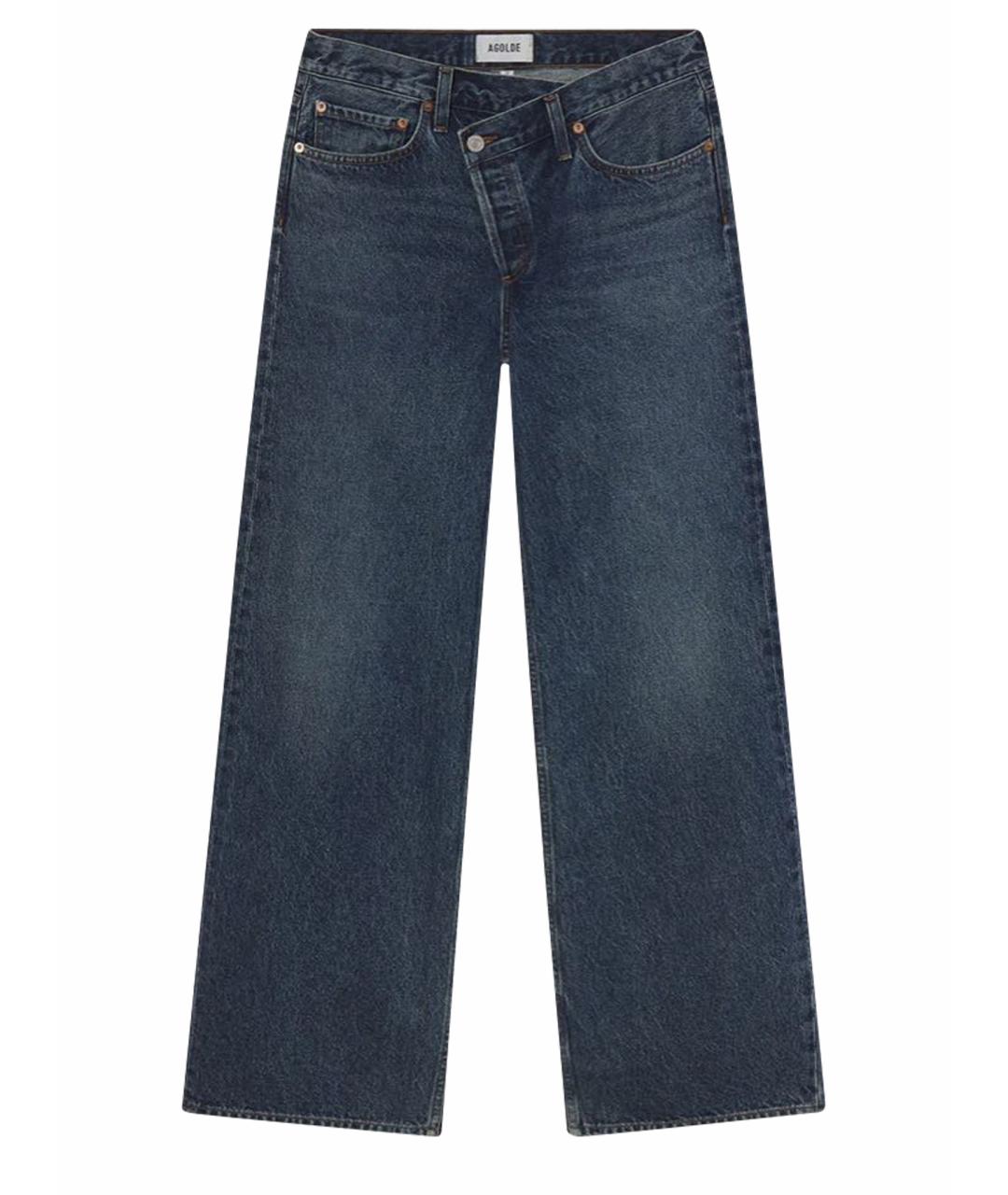 AGOLDE Темно-синие хлопковые прямые джинсы, фото 1