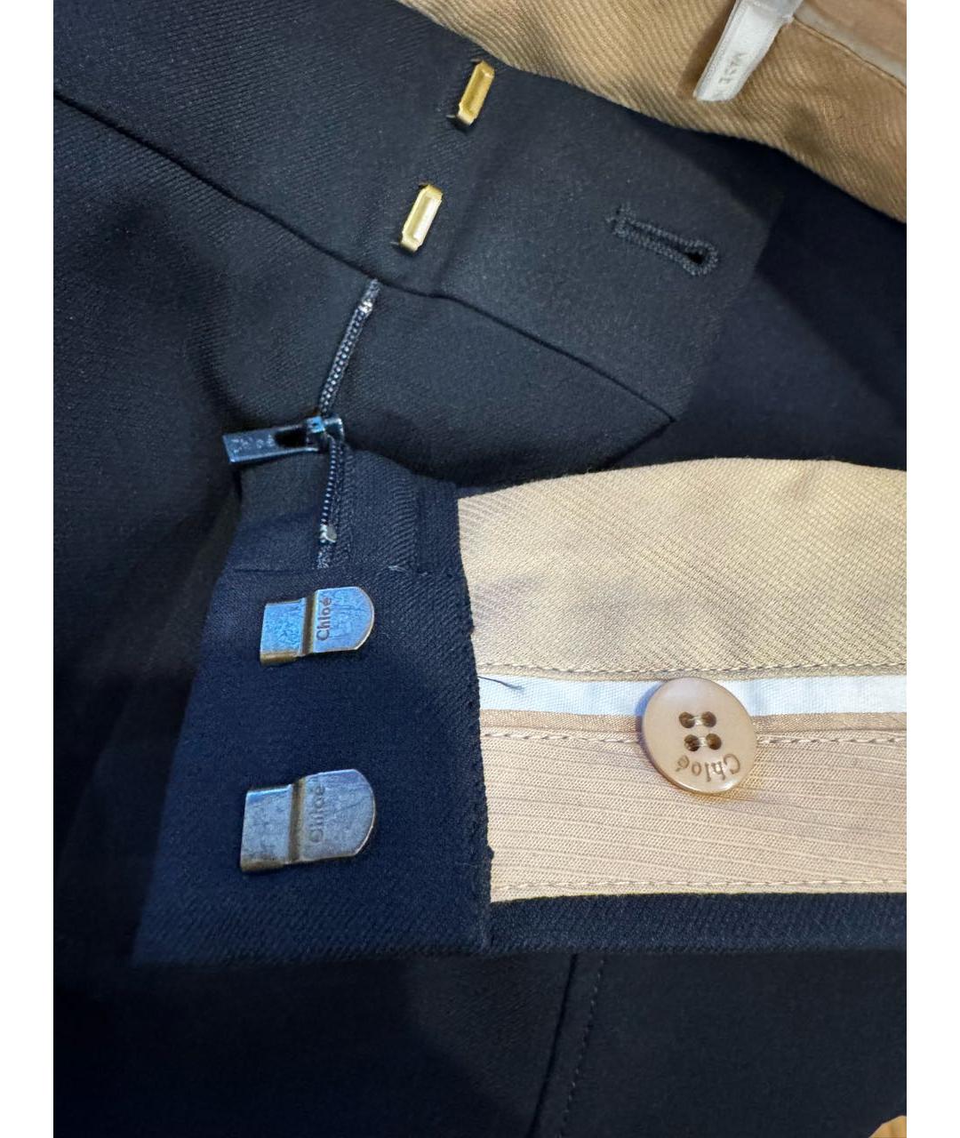 CHLOE Темно-синяя ацетатная юбка макси, фото 5