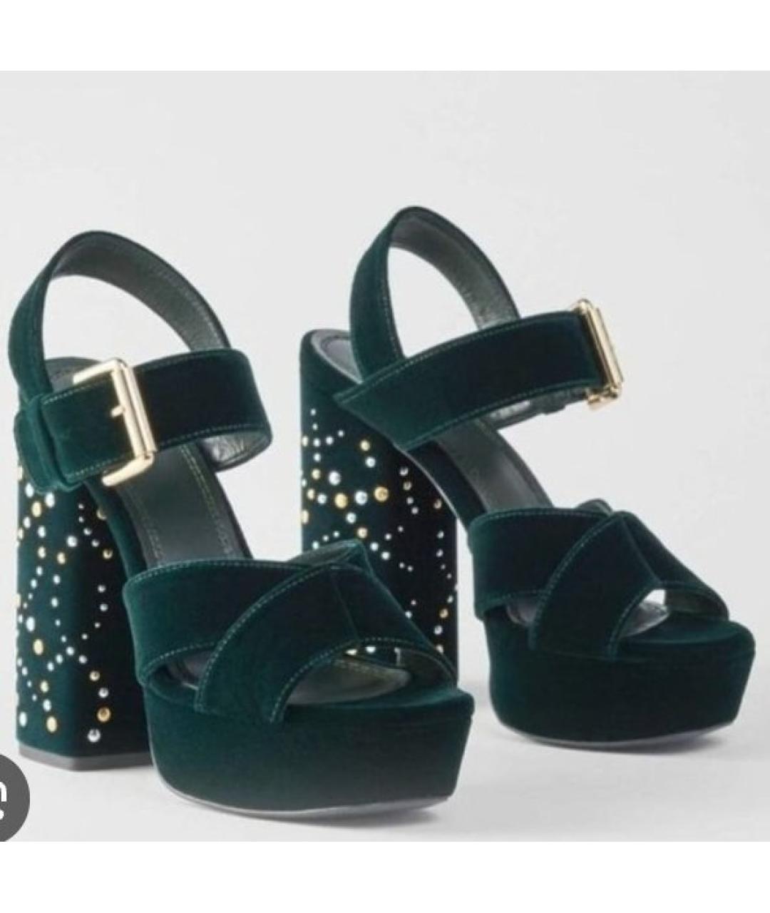 MAJE Зеленые босоножки, фото 4