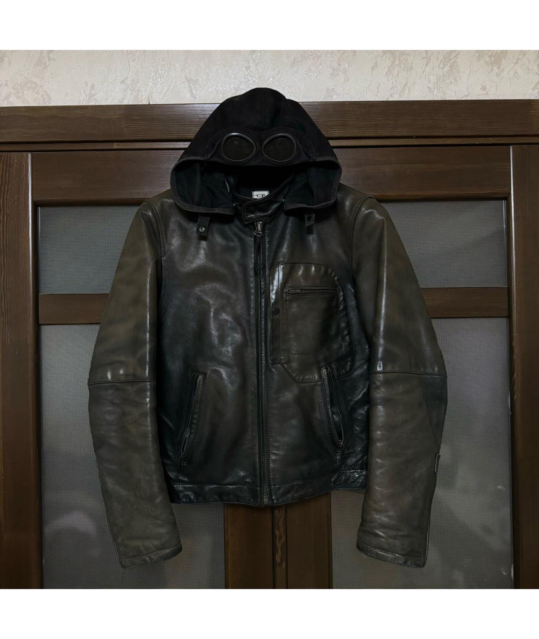 CP COMPANY Коричневая кожаная куртка, фото 7