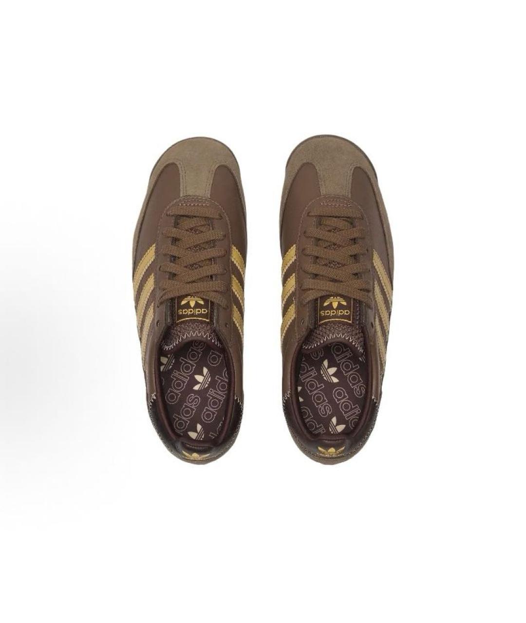 ADIDAS Коричневые кожаные кроссовки, фото 5