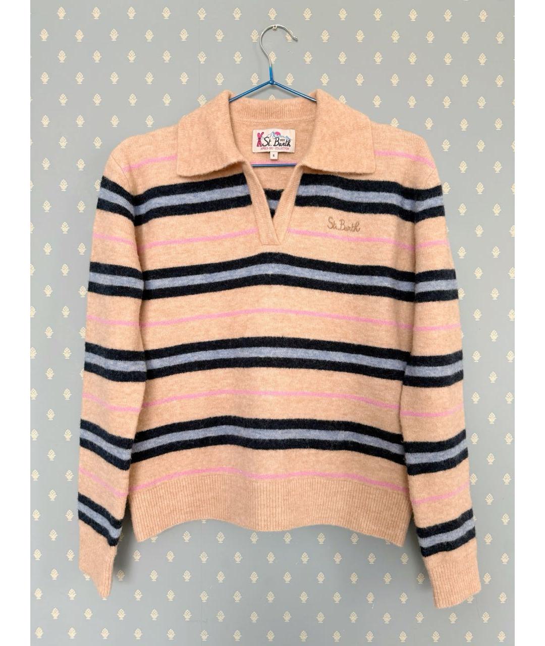 MC2 SAINT BARTH Бежевый шерстяной джемпер / свитер, фото 9