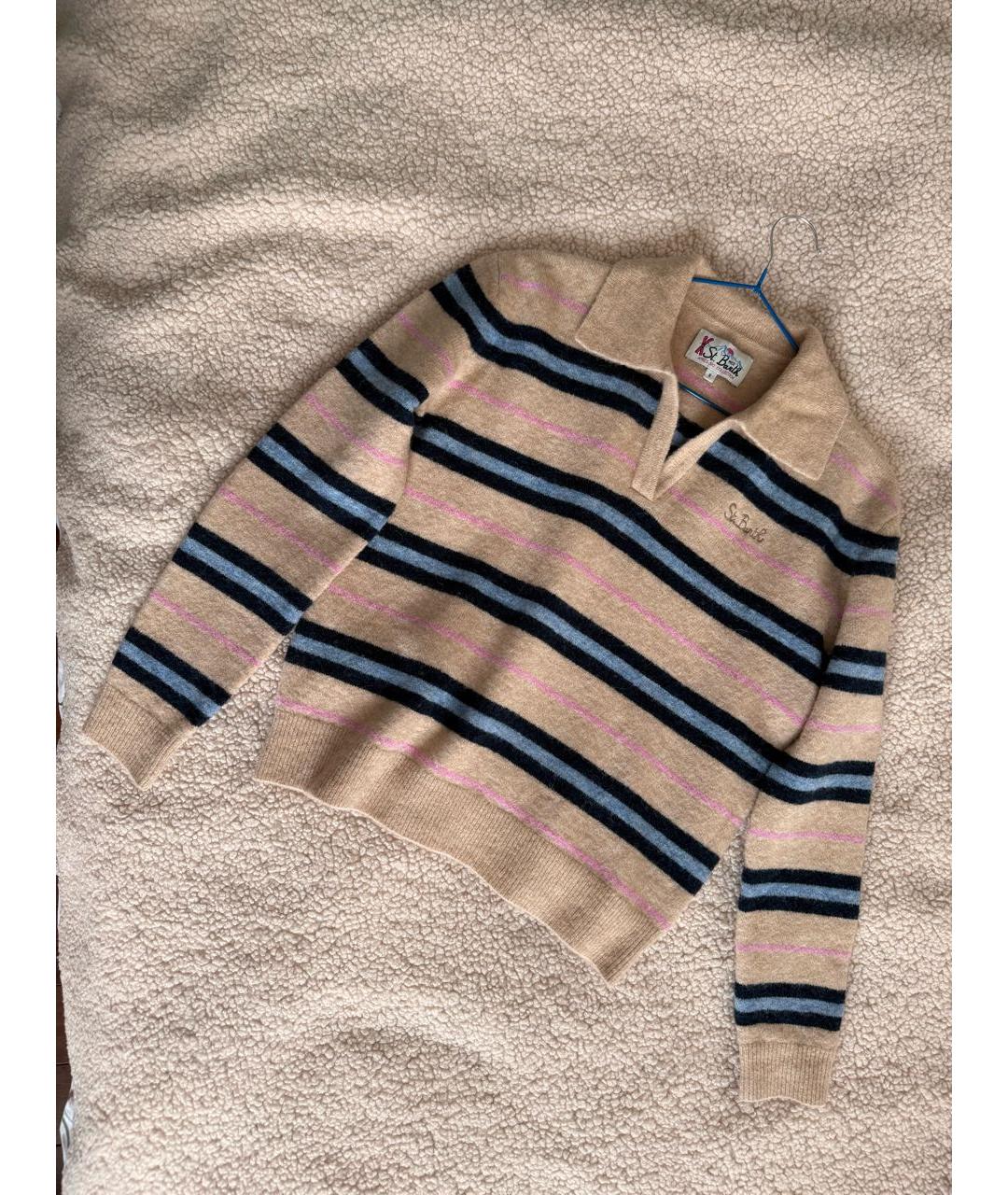 MC2 SAINT BARTH Бежевый шерстяной джемпер / свитер, фото 6