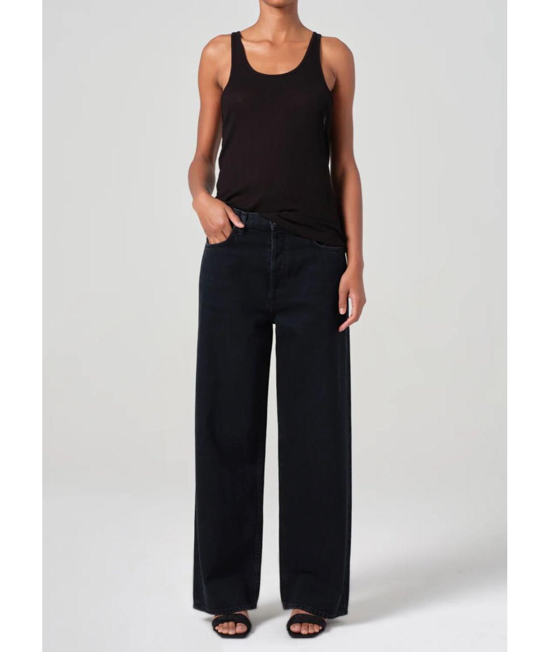 AGOLDE Черные хлопковые прямые джинсы, фото 4