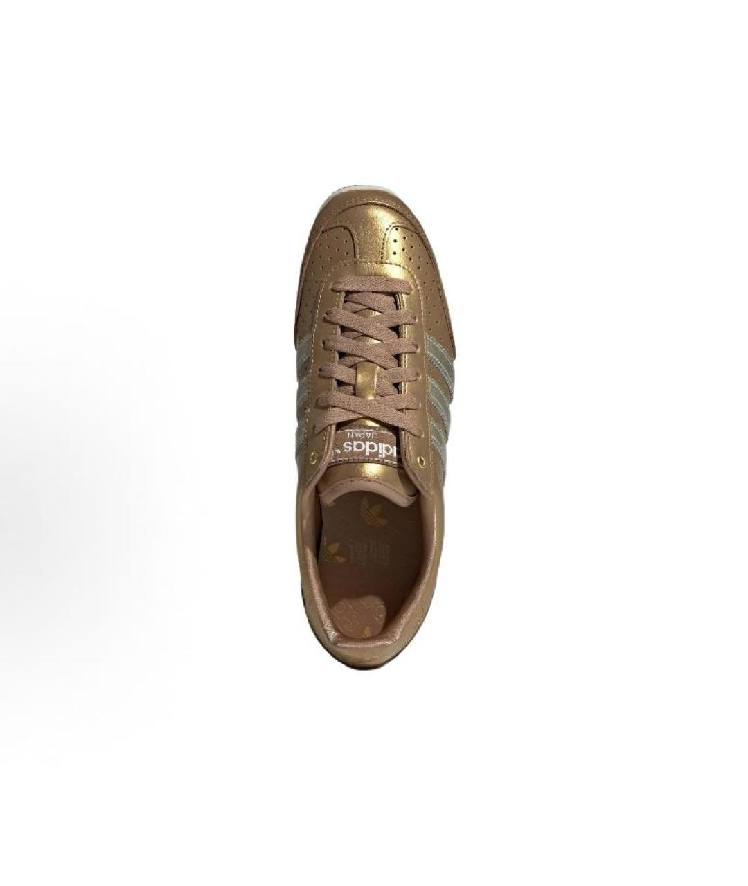 ADIDAS Золотые кожаные кроссовки, фото 3