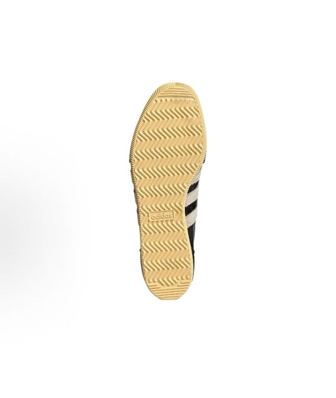 ADIDAS Черные кожаные кроссовки, фото 4