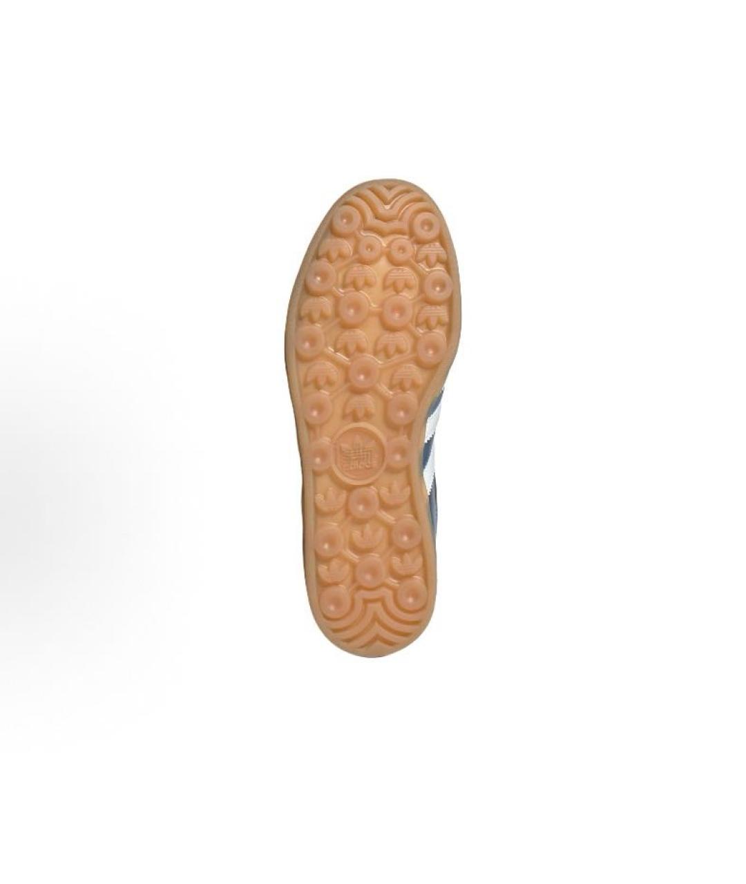 ADIDAS Голубые кожаные кроссовки, фото 4