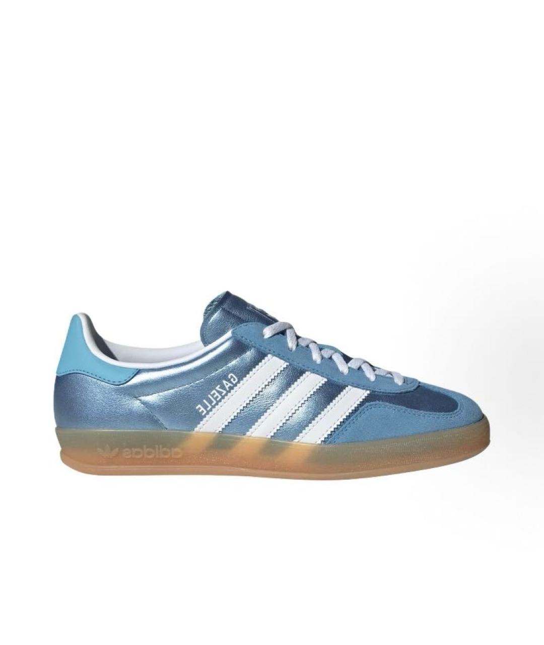 ADIDAS Голубые кожаные кроссовки, фото 5