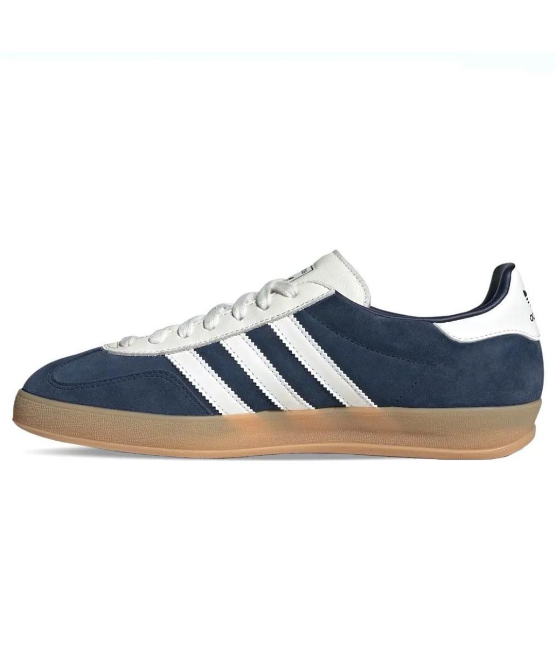 ADIDAS Синие замшевые кроссовки, фото 2