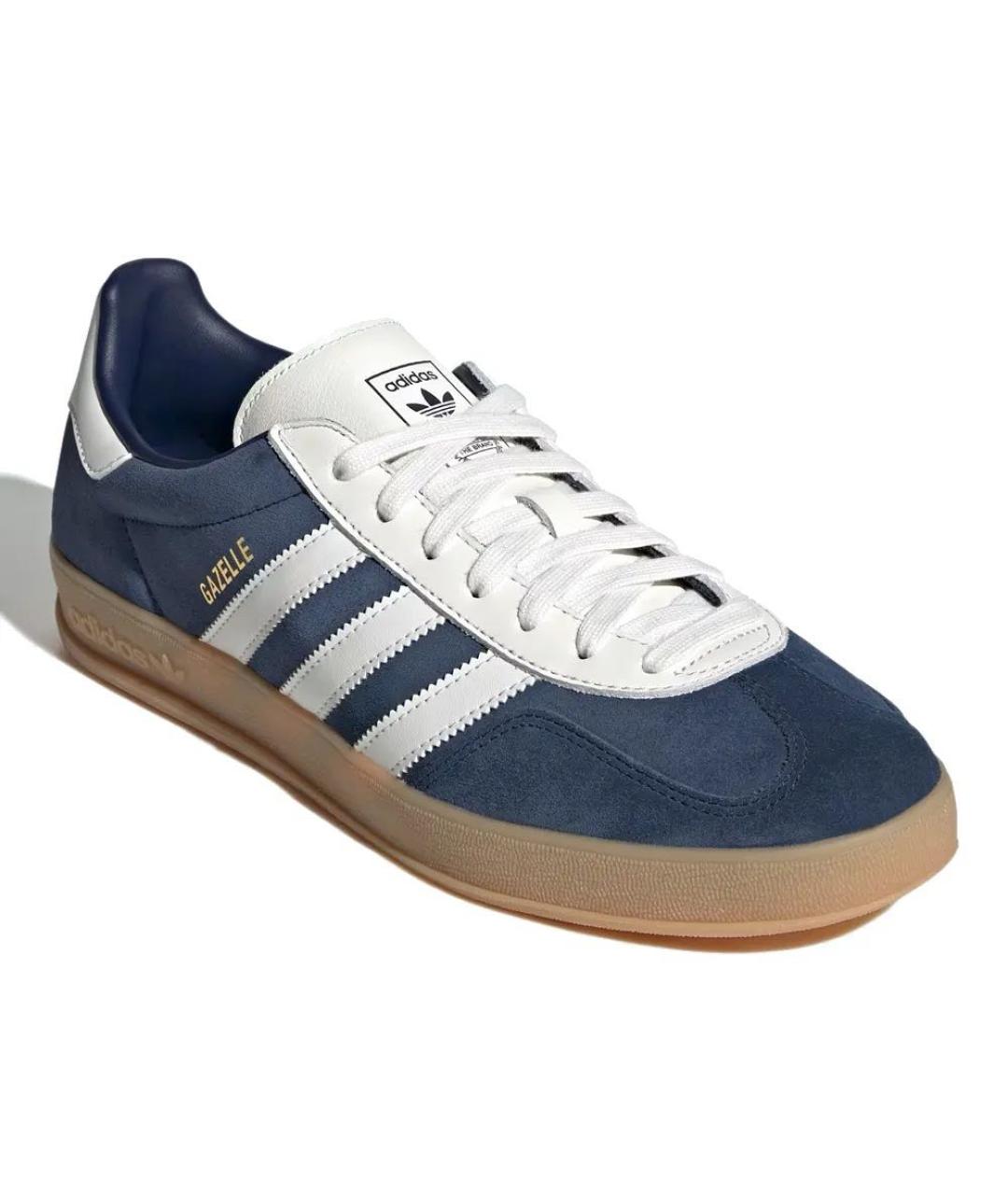 ADIDAS Синие замшевые кроссовки, фото 3