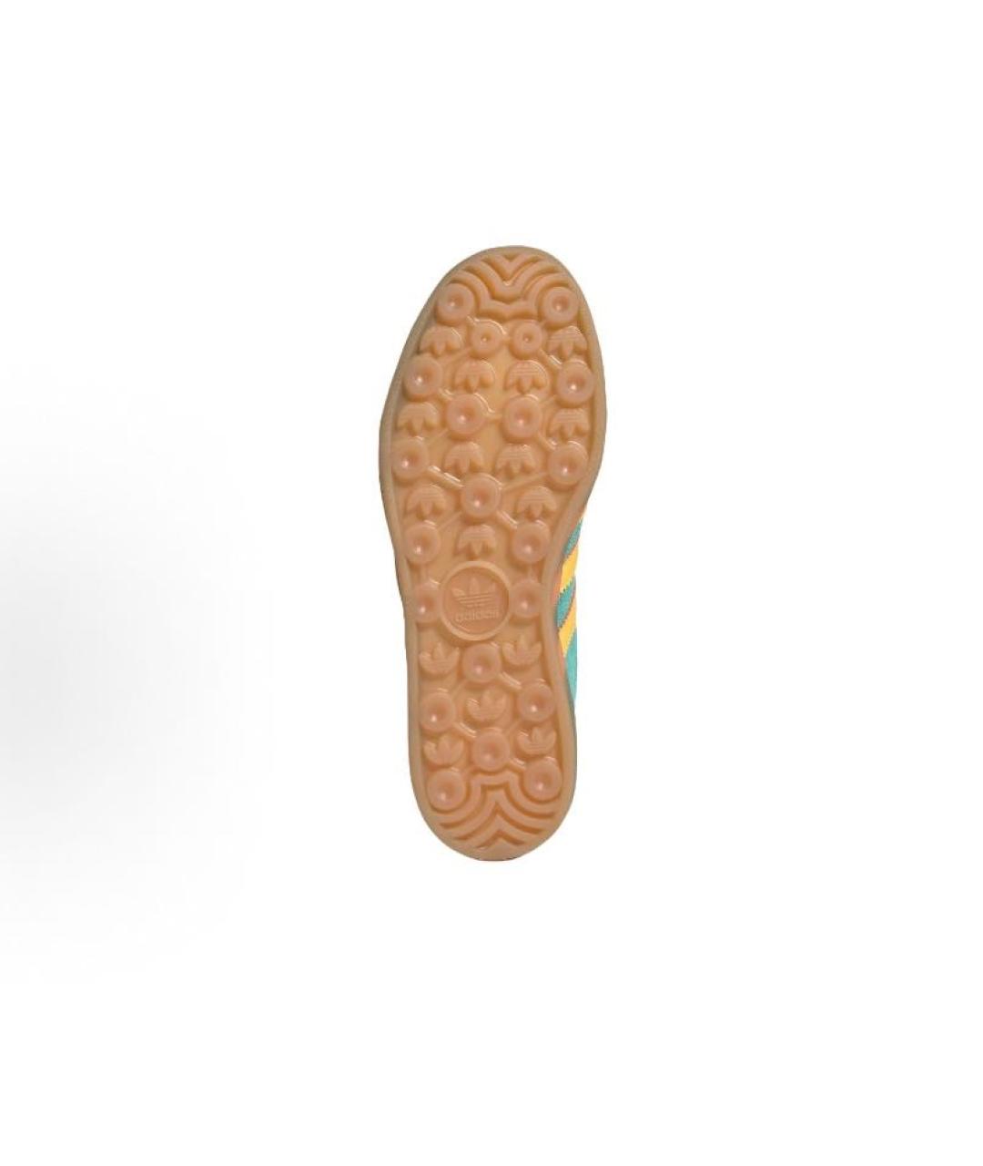 ADIDAS Бирюзовые замшевые кроссовки, фото 4