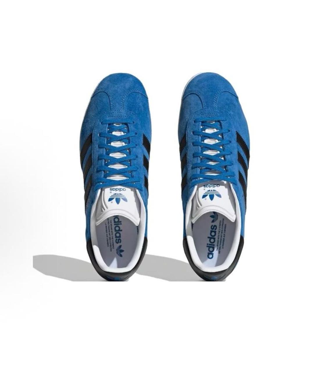 ADIDAS Синие замшевые кроссовки, фото 4