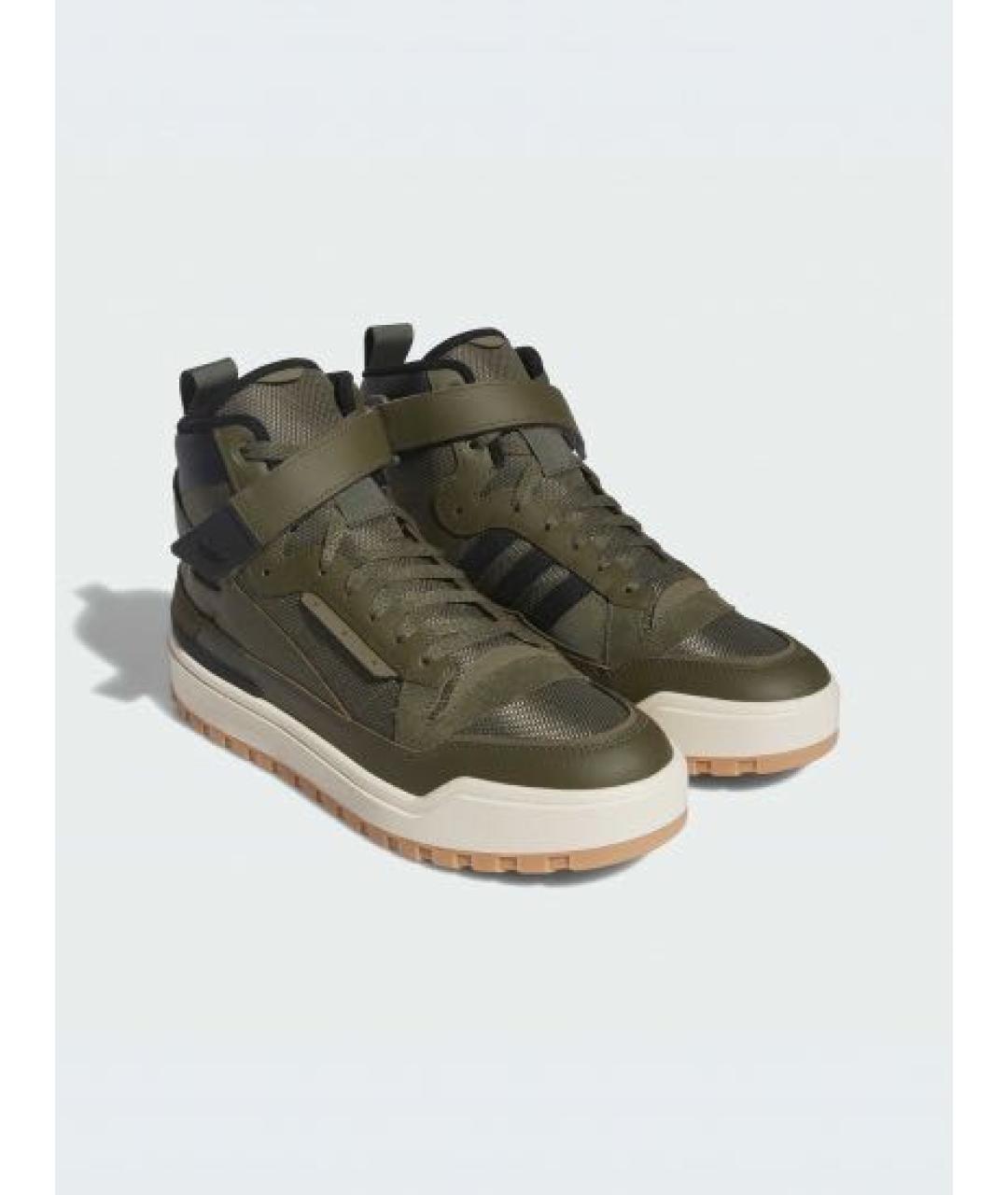 ADIDAS Хаки кожаные кроссовки, фото 2