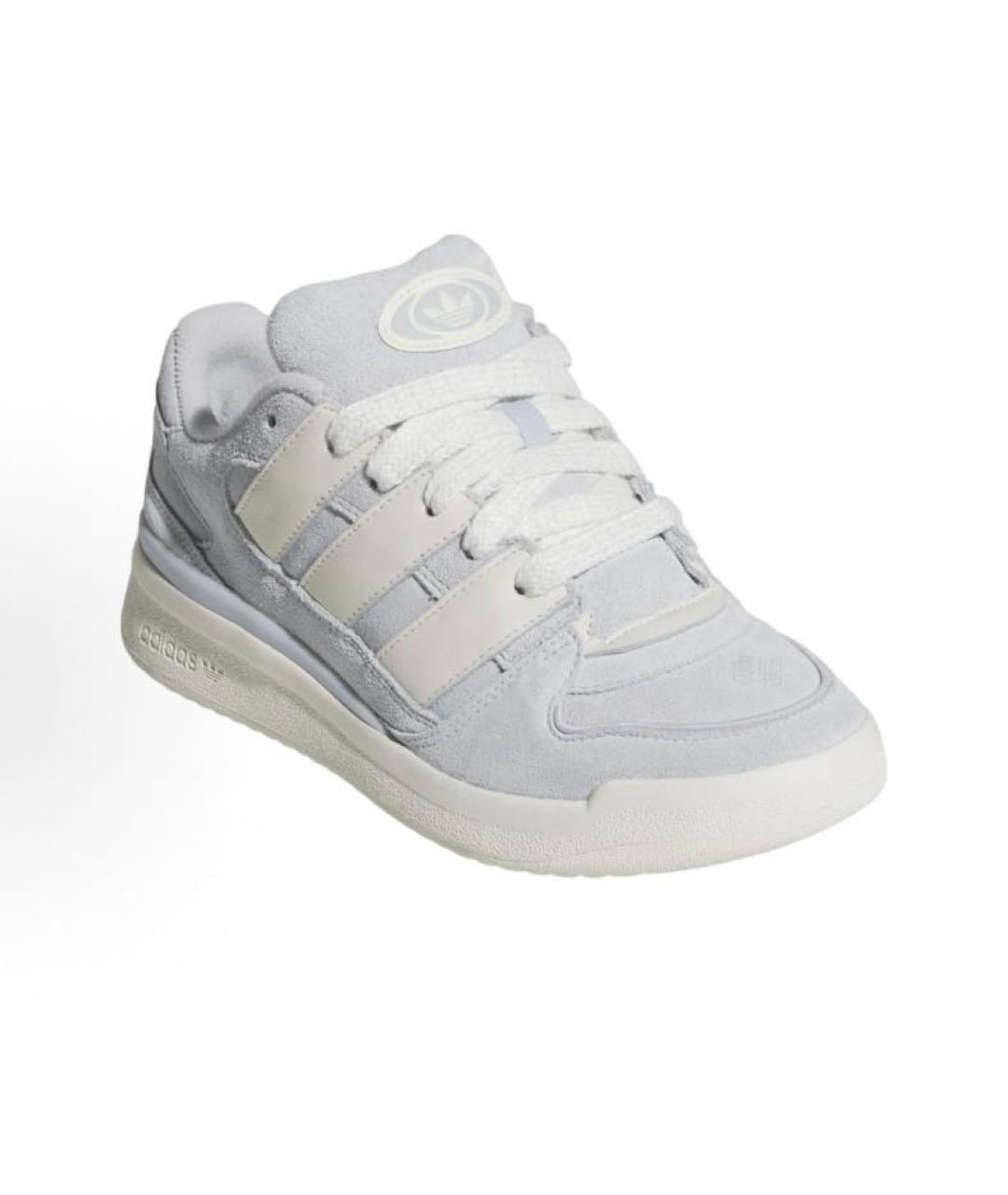 ADIDAS Голубые замшевые кроссовки, фото 3