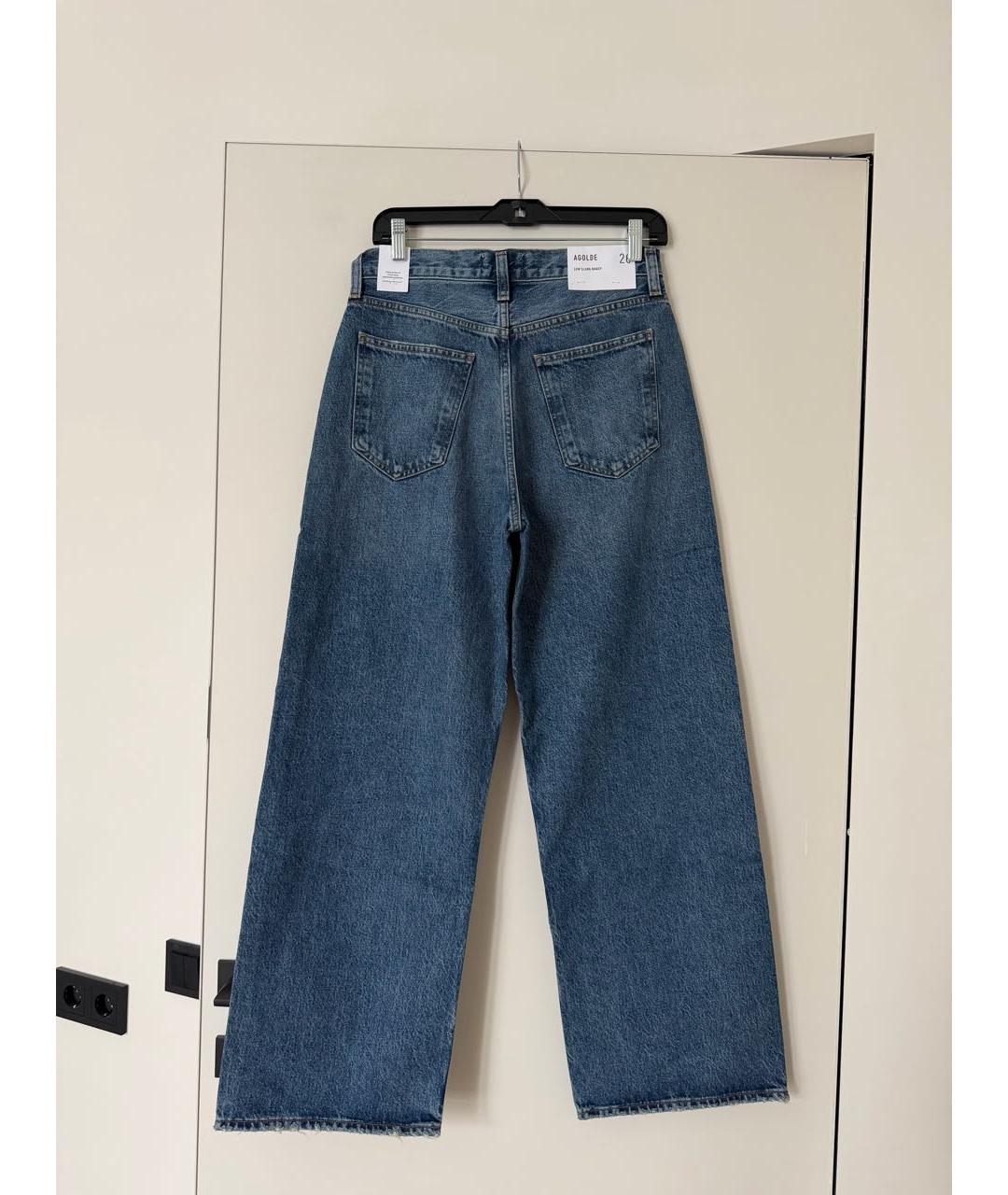 AGOLDE Синие хлопковые прямые джинсы, фото 3