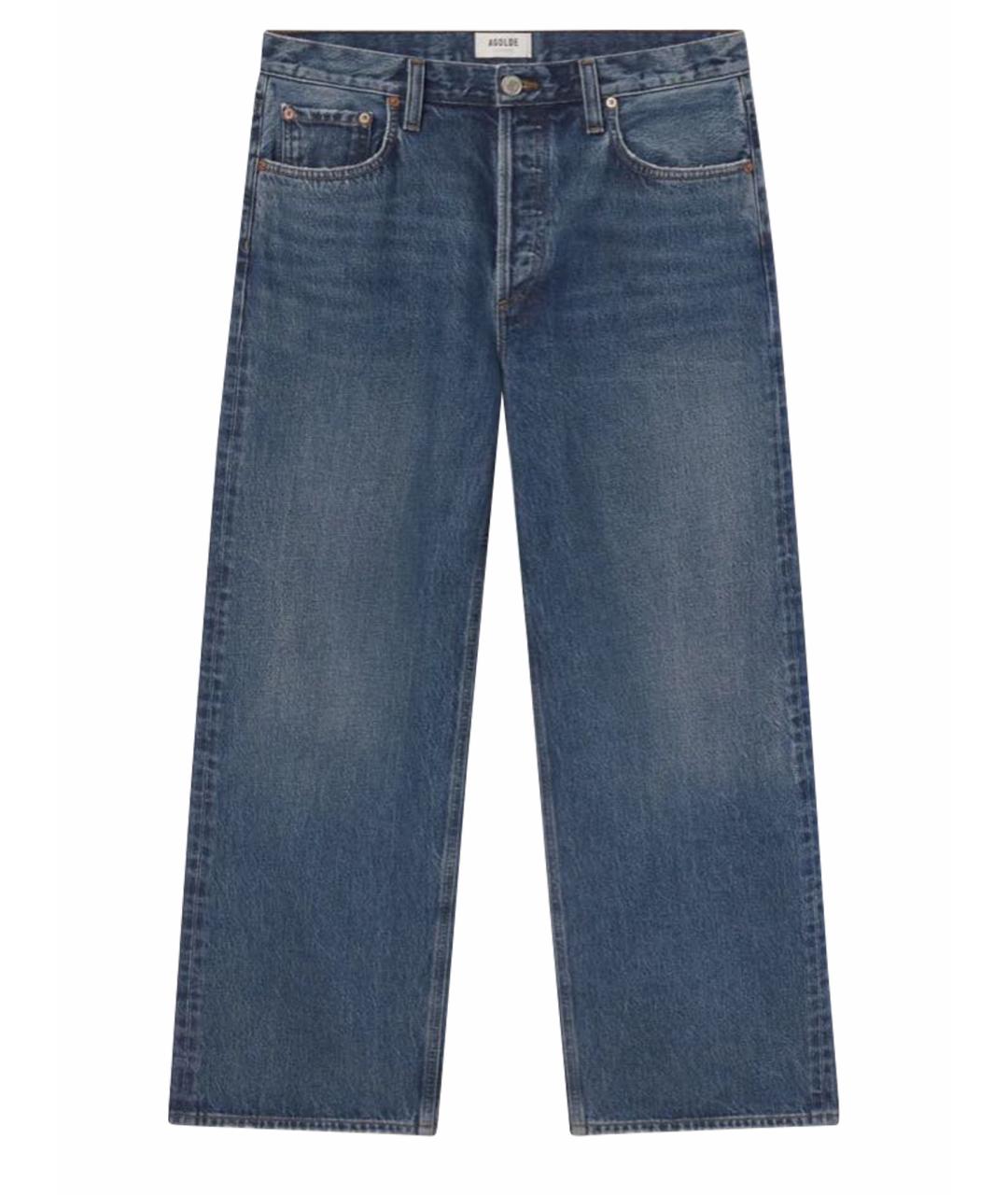 AGOLDE Синие хлопковые прямые джинсы, фото 8