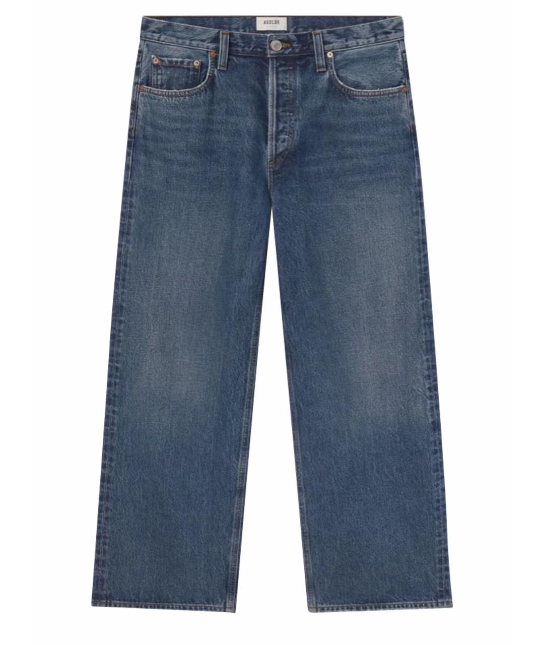 AGOLDE Синие хлопковые прямые джинсы, фото 1