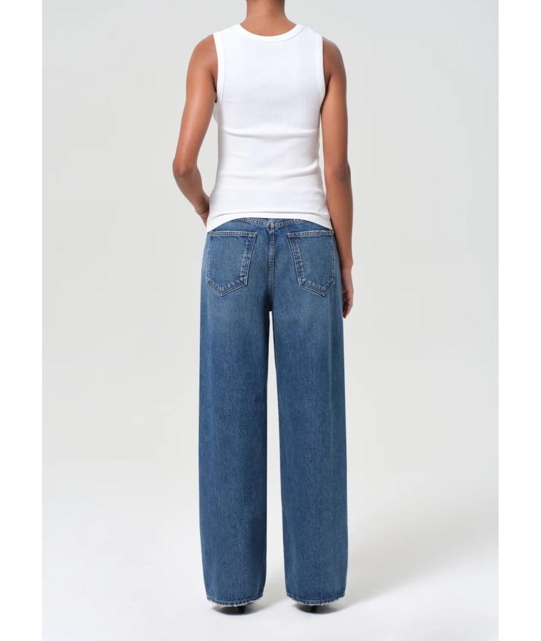 AGOLDE Синие хлопковые прямые джинсы, фото 7