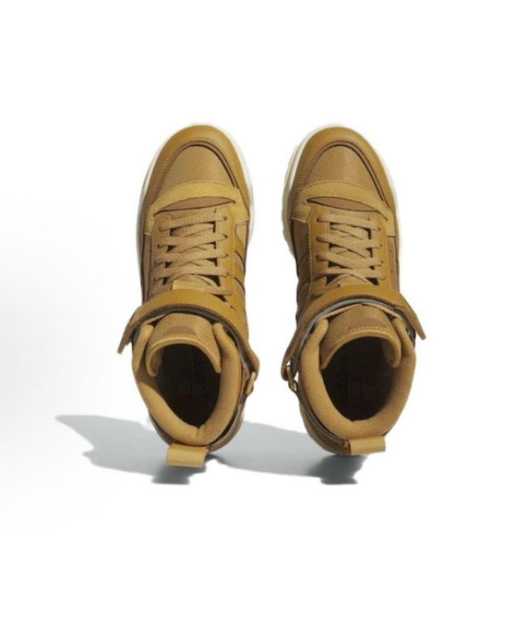 ADIDAS Бежевые кожаные кроссовки, фото 4