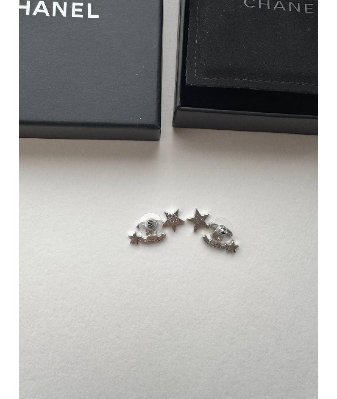 CHANEL Серебряные металлические серьги, фото 4