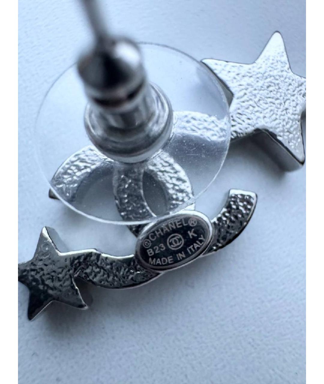 CHANEL Серебряные металлические серьги, фото 5