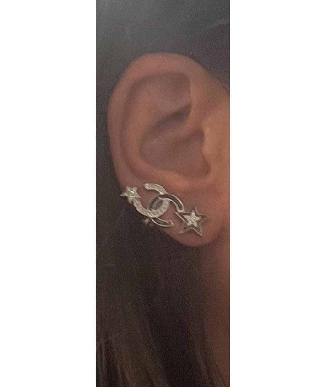 CHANEL Серебряные металлические серьги, фото 6