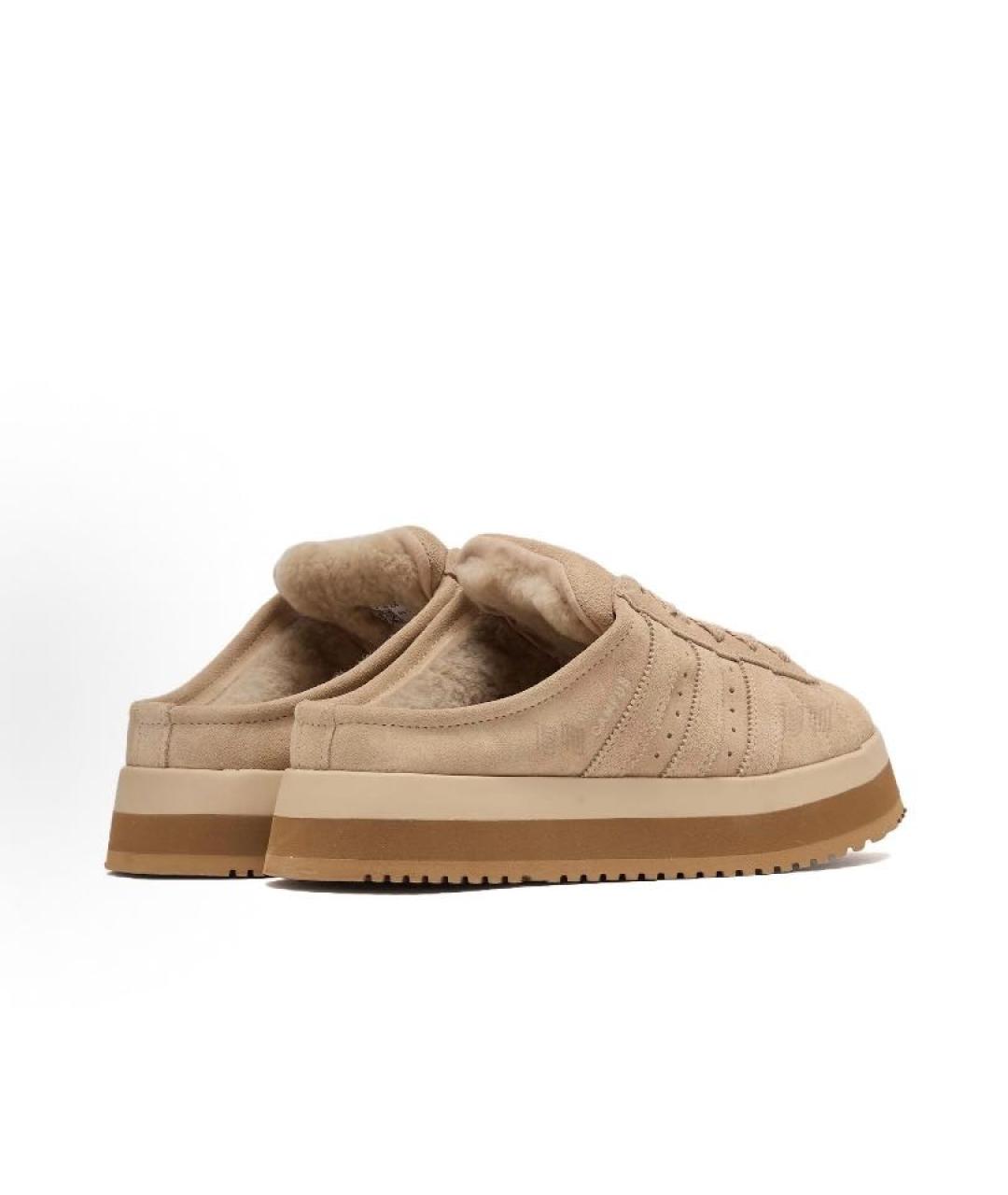 ADIDAS Бежевые замшевые кроссовки, фото 3