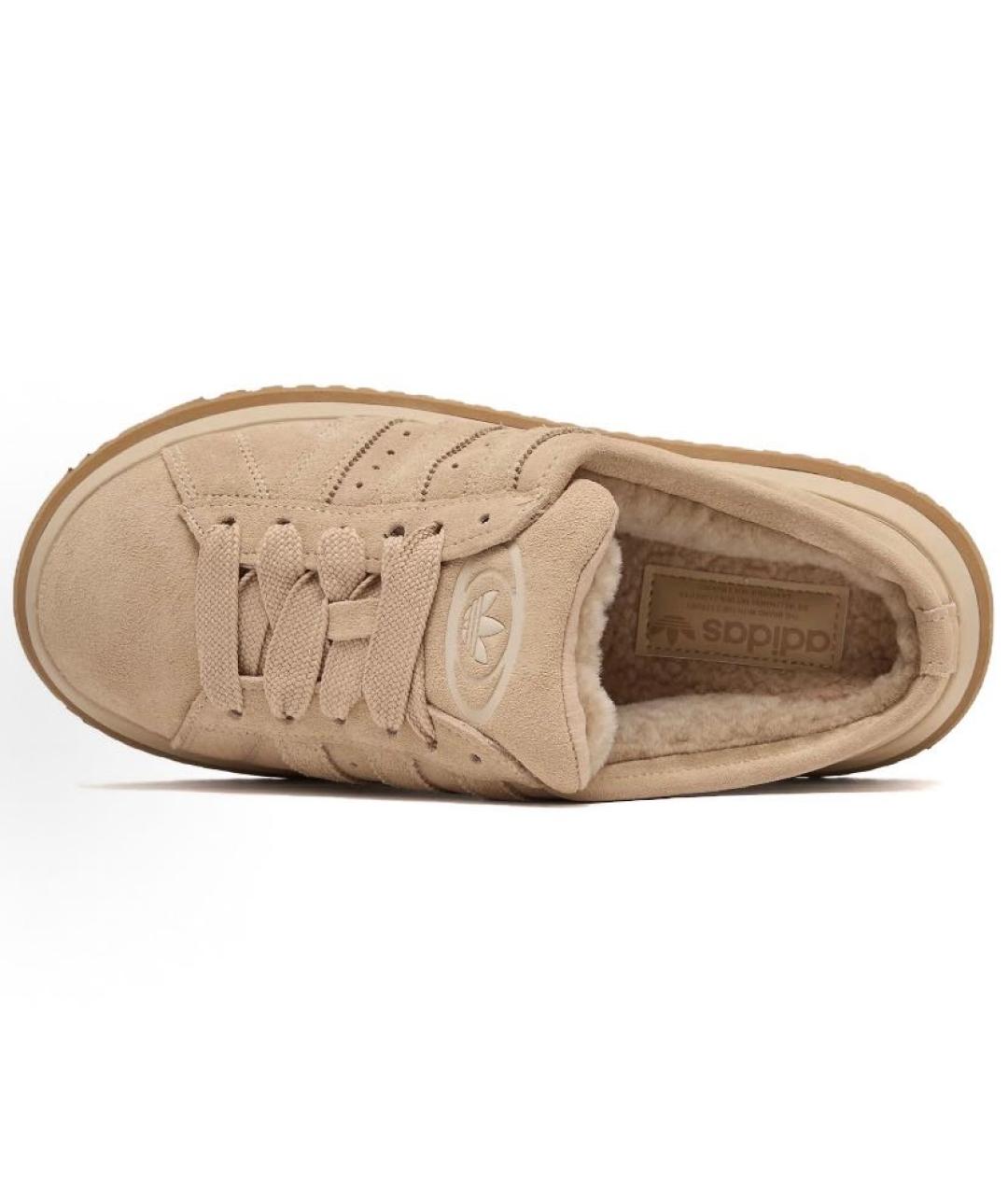 ADIDAS Бежевые замшевые кроссовки, фото 4