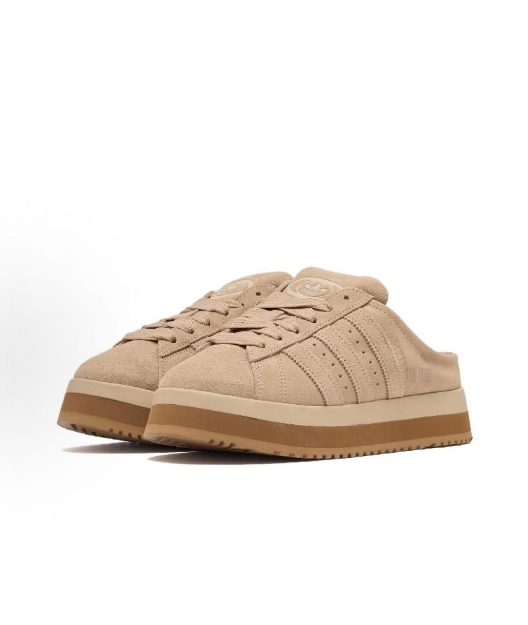 ADIDAS Бежевые замшевые кроссовки, фото 2