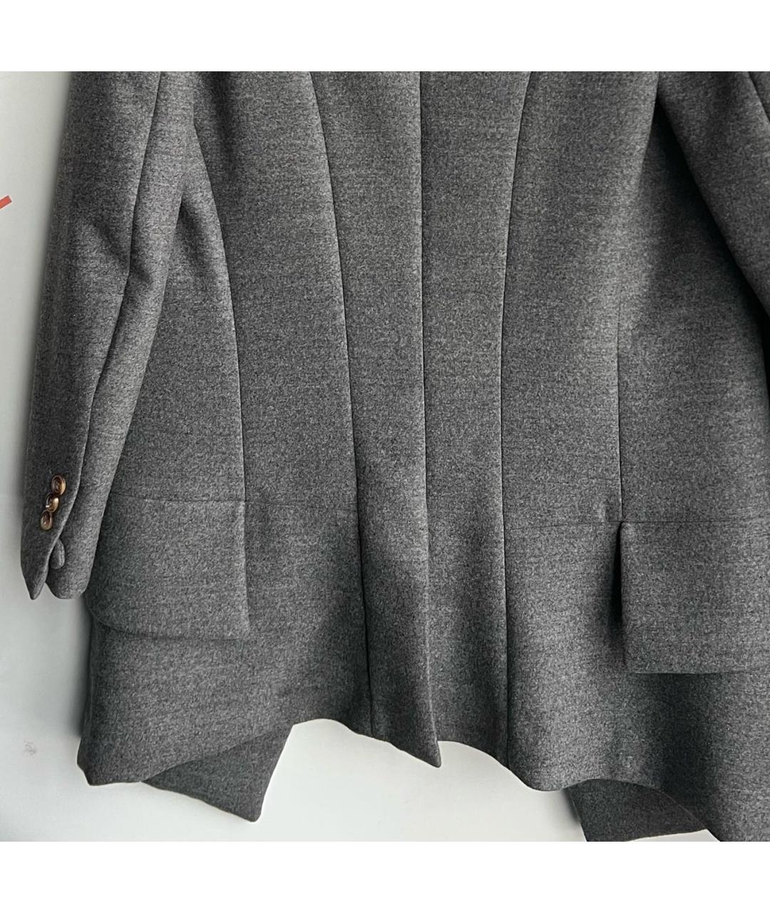 SAINT LAURENT Серый кашемировый жакет/пиджак, фото 7