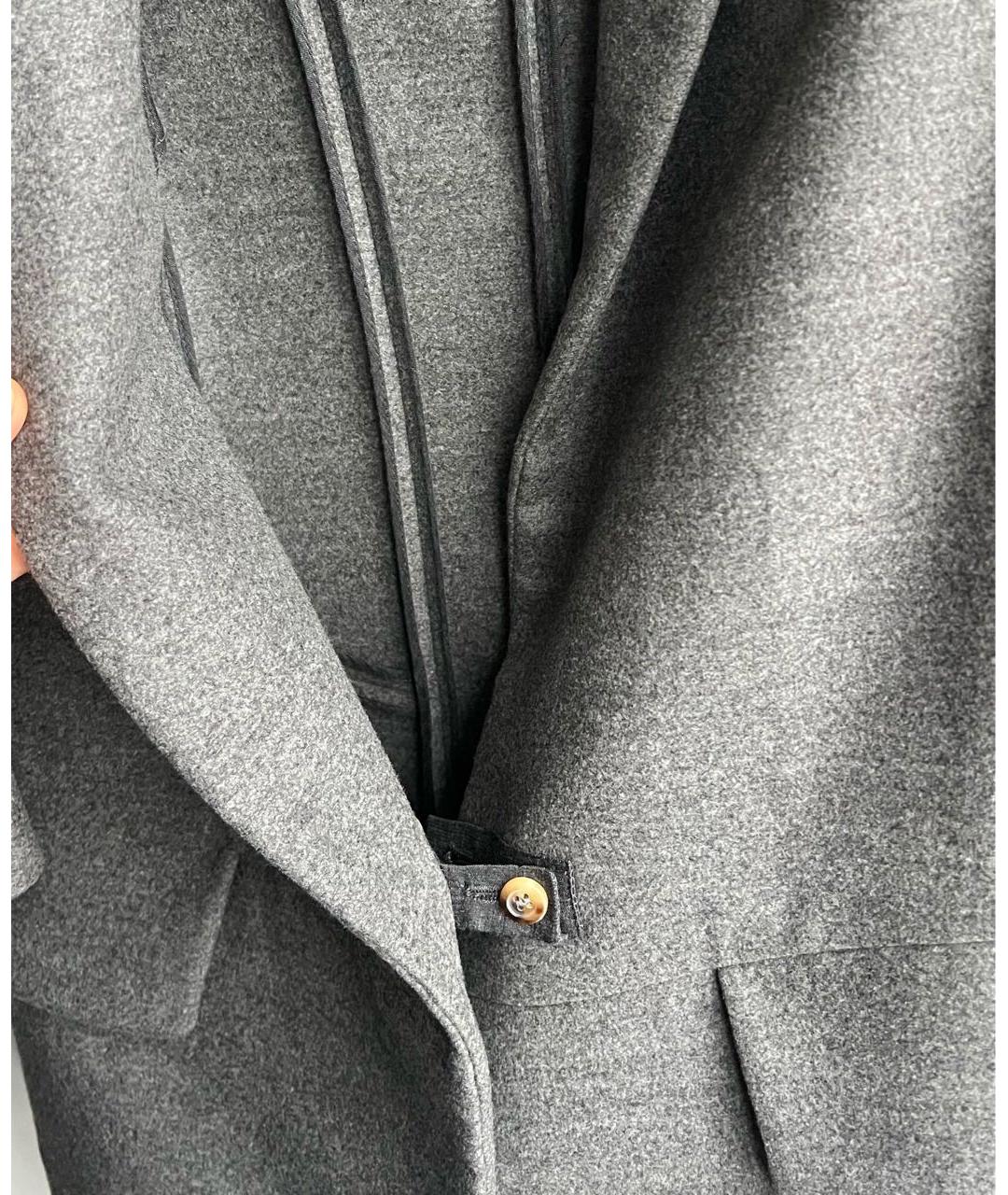SAINT LAURENT Серый кашемировый жакет/пиджак, фото 4