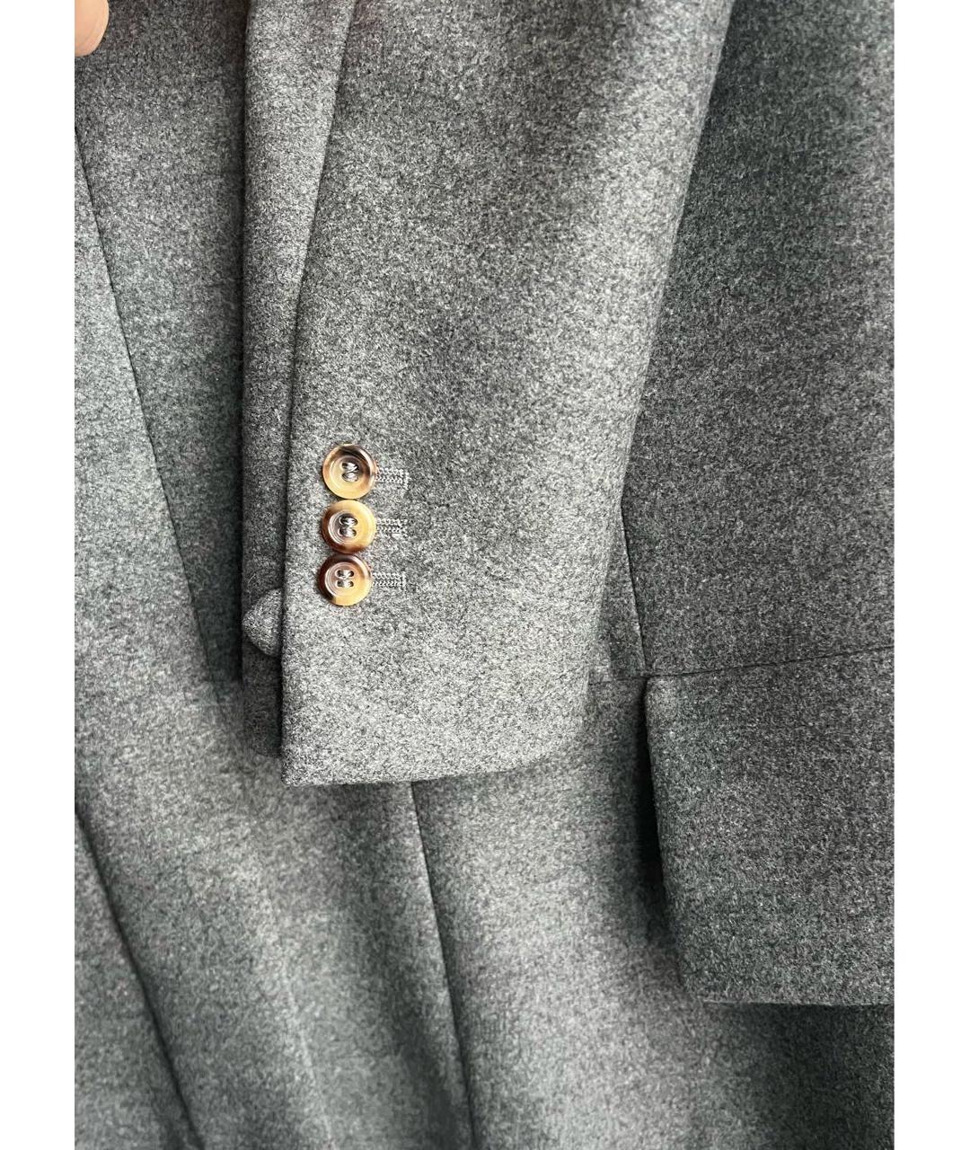 SAINT LAURENT Серый кашемировый жакет/пиджак, фото 6