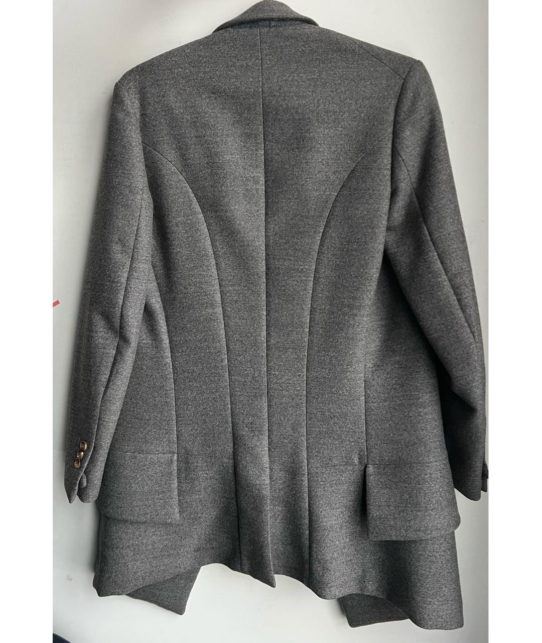 SAINT LAURENT Серый кашемировый жакет/пиджак, фото 2