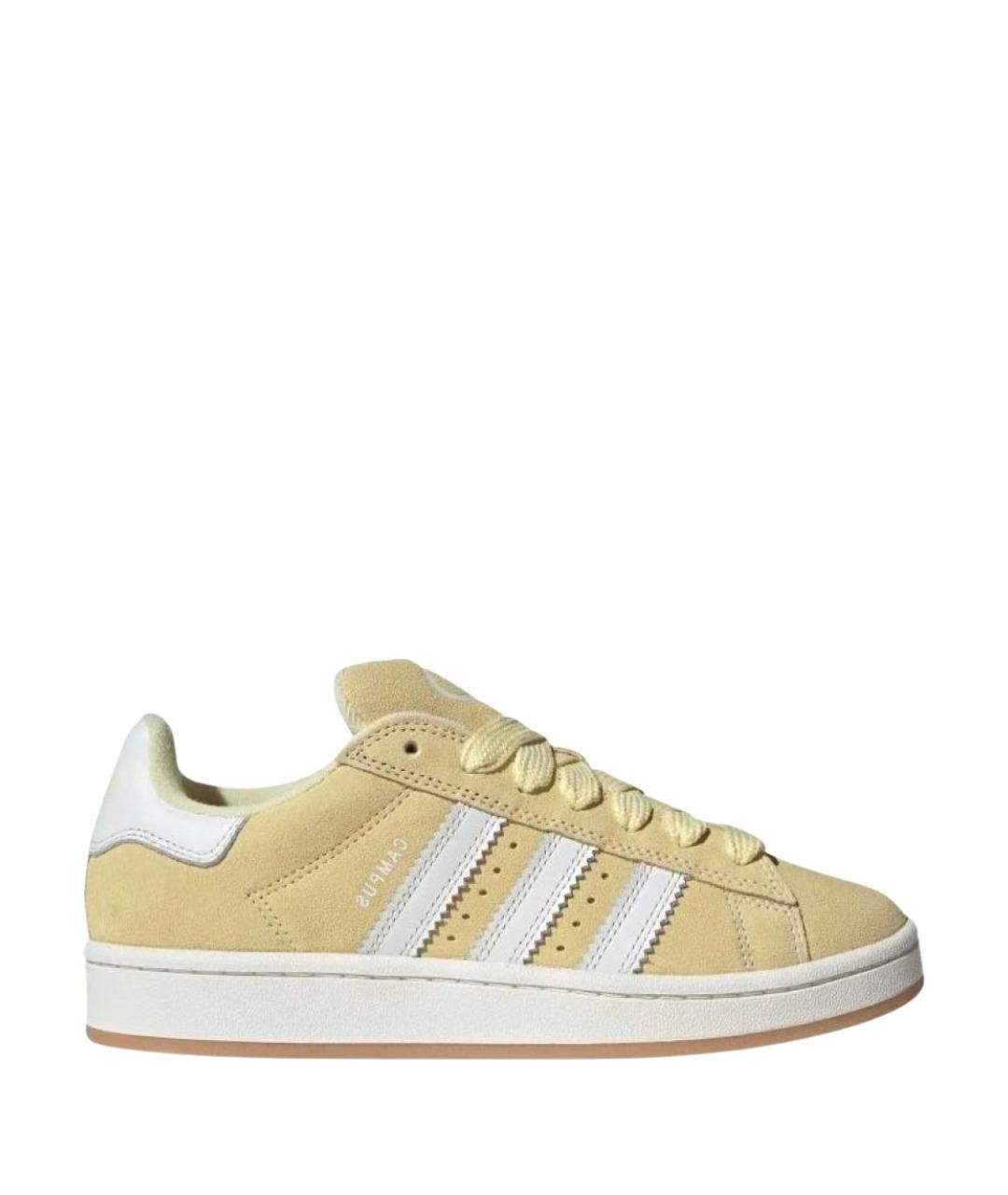 ADIDAS Желтые замшевые кроссовки, фото 1