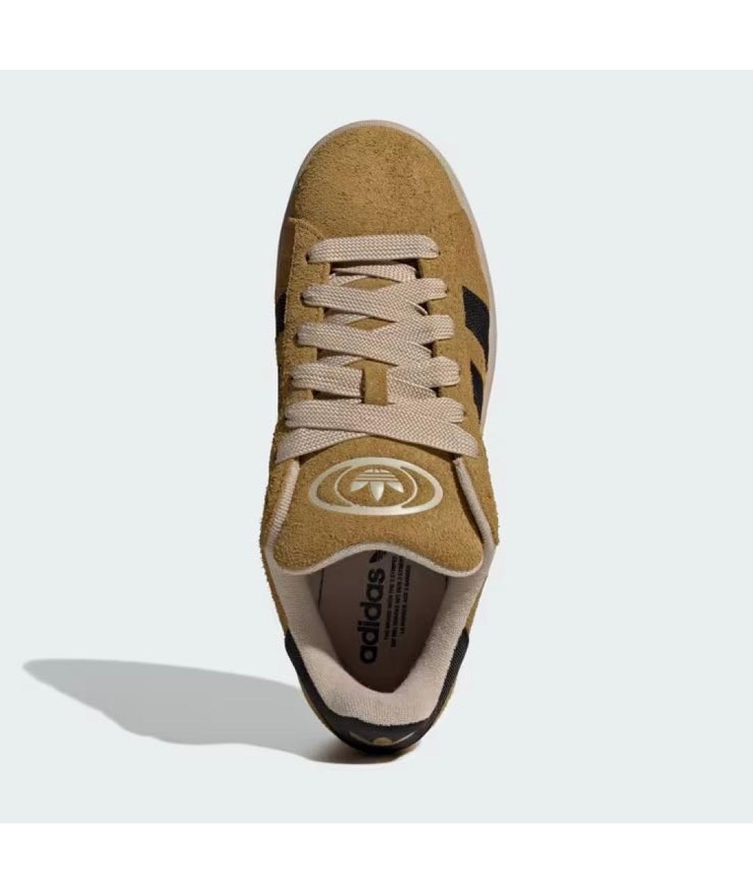 ADIDAS Горчичные замшевые кроссовки, фото 2