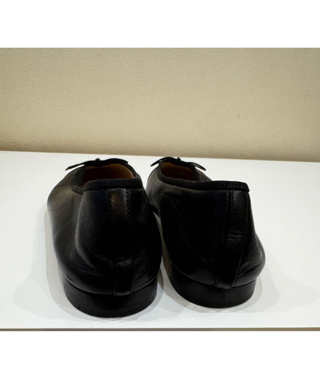CHANEL Черные кожаные балетки, фото 4