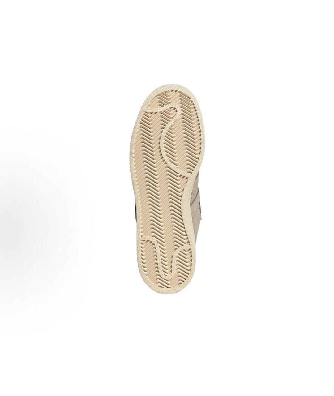 ADIDAS Бежевые кожаные кроссовки, фото 4