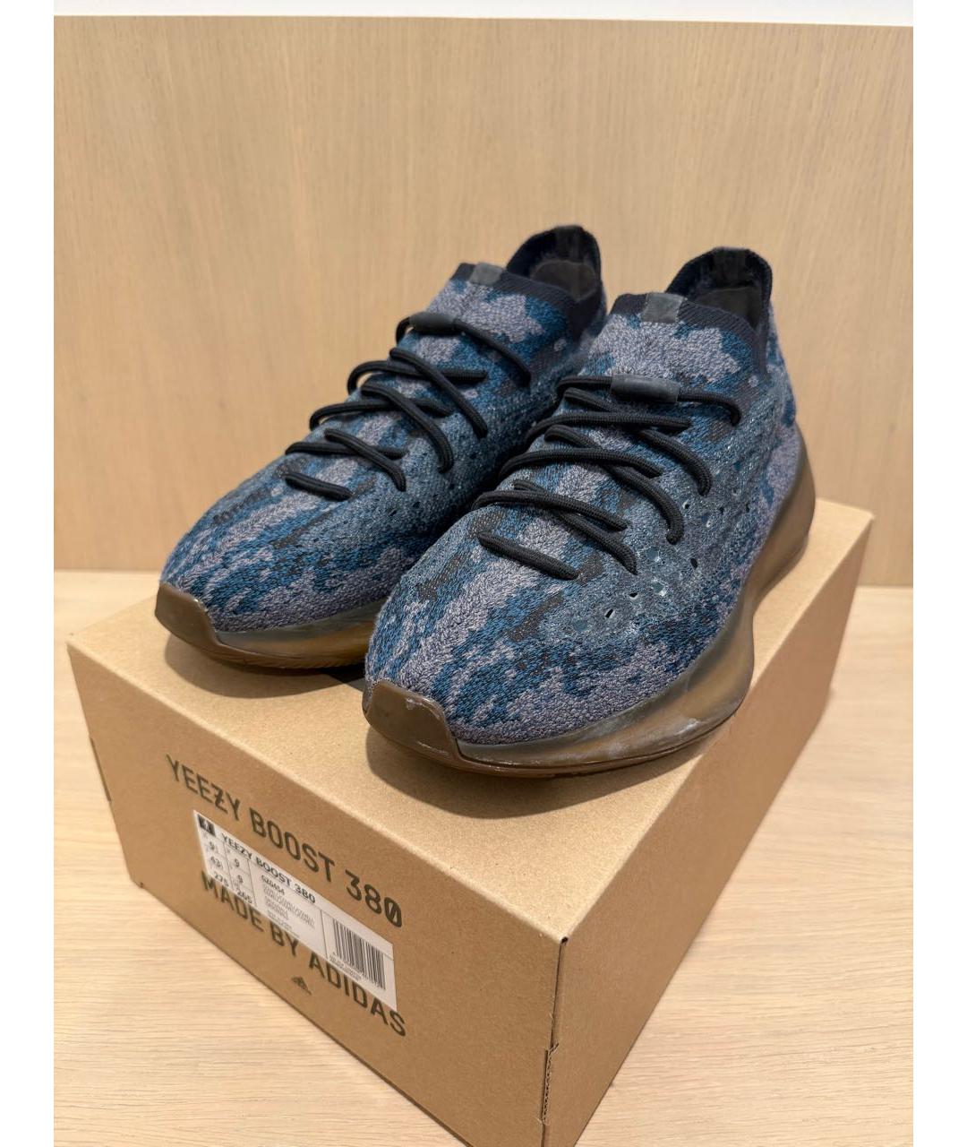 YEEZY Темно-синие текстильные низкие кроссовки / кеды, фото 3